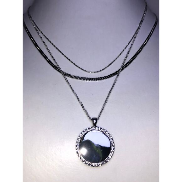 CHLOE + ISABEL modern mirror multi-layer pendant necklace - N170 - Picture 1 of 4